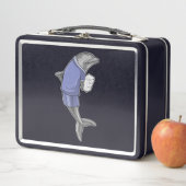 Lunch Box Dolphin as Secretary with Stack of paper (En situation)