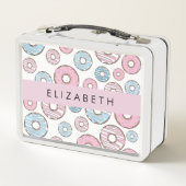 Lunch Box Donuts Roses, Donuts Bleus, Sprinkings, Votre Nom (Dos)