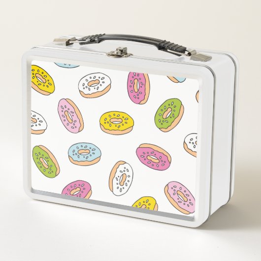 Lunch Box Doodle beiguts motif, design sans soudure. (Devant)