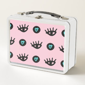 Lunch Box Doodle Fille : Coeurs Des Yeux Sans Couleur.