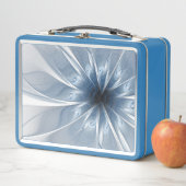 Lunch Box Doux et tendreté bleu fleur imaginaire fractal cu (En situation)