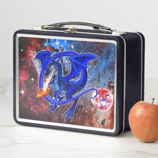 Lunch Box Dragon cosmique azurite (En situation)