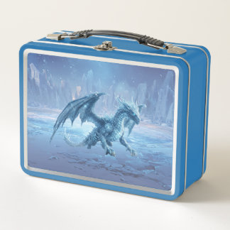 Lunch Box Dragon de glace bleu féroce dans la toundra gelée
