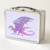 Lunch Box Dragon de mosaïque Extraordinaire violet (Devant)