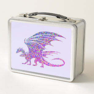 Lunch Box Dragon de mosaïque Extraordinaire violet