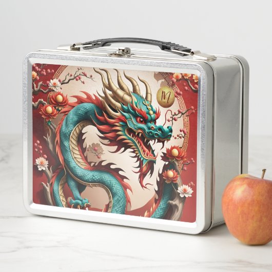 Lunch Box Dragon de Nouvel An Chinois 2024 Monogramme LBox01 (En situation)