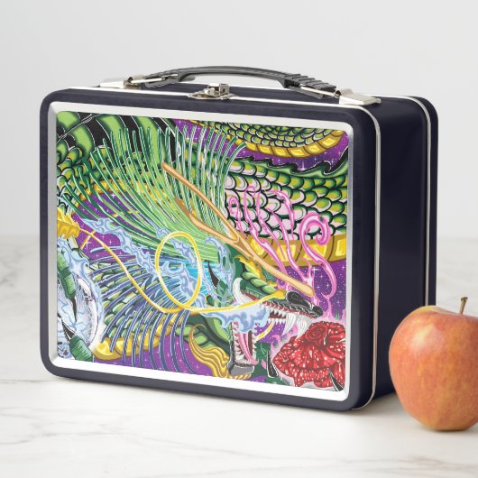 Lunch Box Dragon du Rose avec le logo WS 2025 Actualiser (En situation)