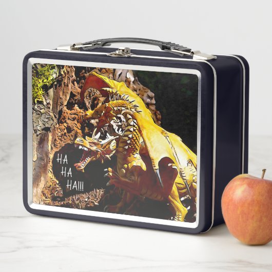 Lunch Box Dragon en train de rire (En situation)