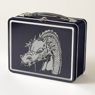 Lunch Box Dragon gris et noir 