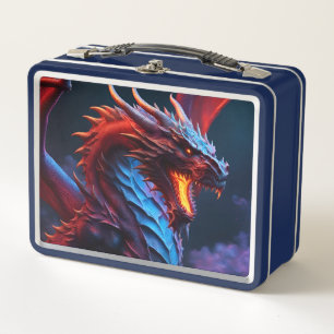 Lunch Box Dragon rouge et bleu