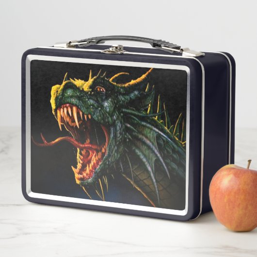 Lunch Box Dragon vert (En situation)