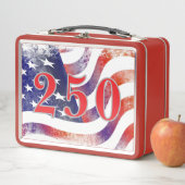 Lunch Box Drapeau américain 250e (En situation)