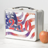 Lunch Box Drapeau américain 250e (En situation)