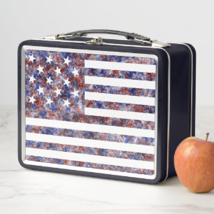 Lunch Box Drapeau américain coloré étoilé et rayé d'Amérique
