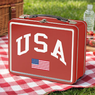 Lunch Box Drapeau américain de la fête de l'Indépendance pat