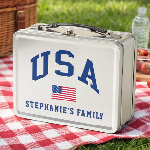 Lunch Box Drapeau américain de la fête de l'indépendance pat