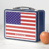 Lunch Box Drapeau américain Enfants personnalisés (En situation)