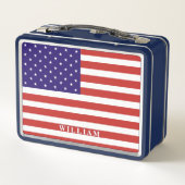 Lunch Box Drapeau américain Enfants personnalisés (Dos)