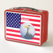 Lunch Box Drapeau Américain Et Aigle (Devant)