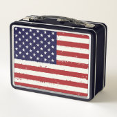 Lunch Box Drapeau américain patriotique en détresse (Dos)