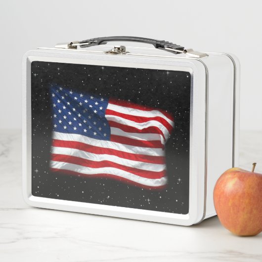 Lunch Box Drapeau américain patriotique États-Unis (En situation)