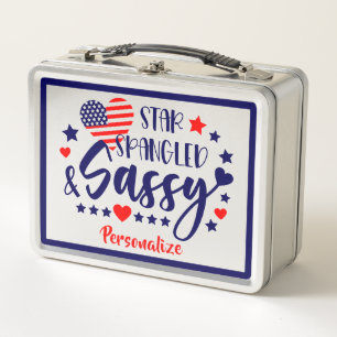 Lunch Box Drapeau américain Sassy avec Étoile Personnalisé