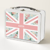 Lunch Box Drapeau anglais d'Union Jack de roses (Devant)