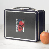 Lunch Box Drapeau crâne Halloween Vector Design_1 (En situation)