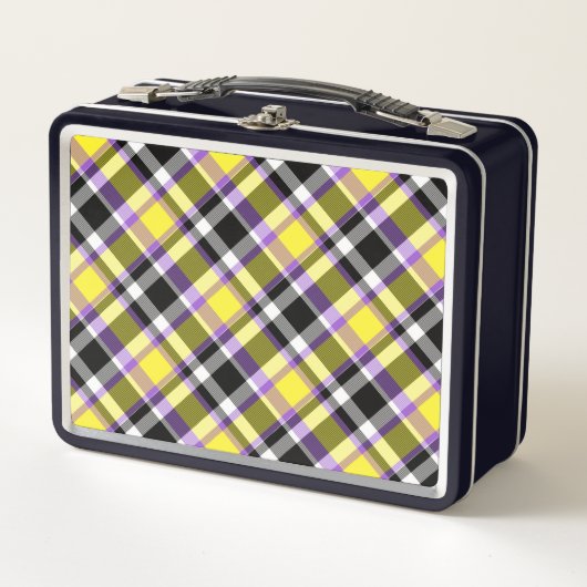 Lunch Box Drapeau de fierté éclectique boho non binaire à ca (Devant)
