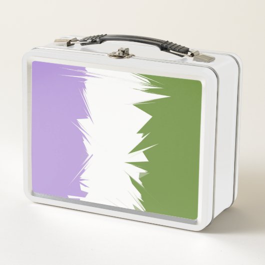 Lunch Box Drapeau de fierté Genderqueer abstrait ZigZag piqu (Devant)