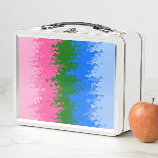 Lunch Box Drapeau de fierté Omniromantique Abstrait Squiggly (En situation)