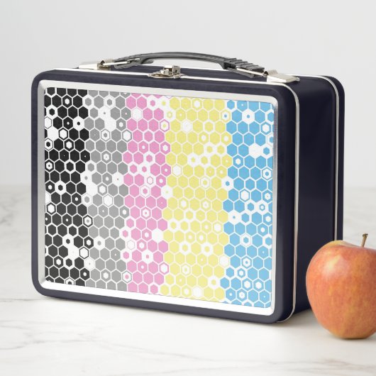 Lunch Box Drapeau de fierté polygender abstrait géométrique (En situation)