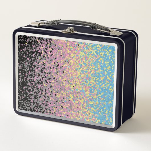 Lunch Box Drapeau de fierté polygender pixelisé funky tripan (Devant)
