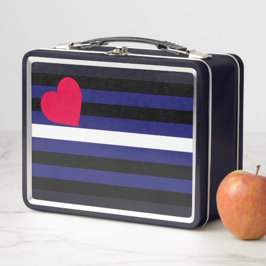 Lunch Box Drapeau de la Fierté en cuir (En situation)