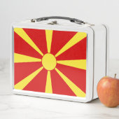 Lunch Box Drapeau de la Macédoine du Nord (En situation)