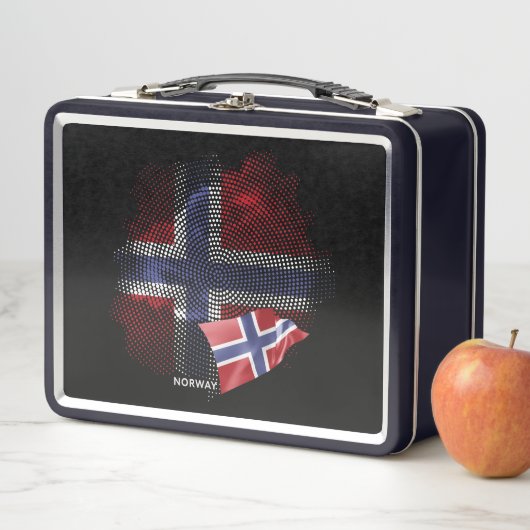 Lunch Box Drapeau de la Norvège (En situation)