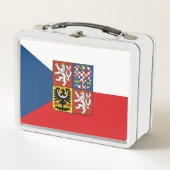 Lunch Box Drapeau de la République tchèque avec armoiries su (Devant)