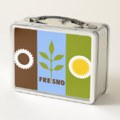 Lunch Box Drapeau de la ville de Fresno (Dos)