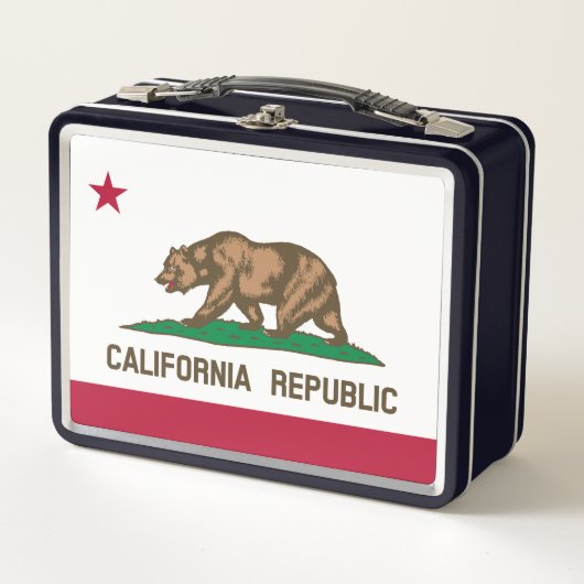 Lunch Box Drapeau de l'ours de Californie : État de Cali Gol (Devant)