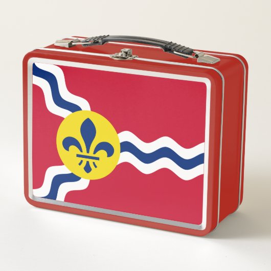 Lunch Box Drapeau de Saint-Louis, Missouri Coussin rond (Devant)