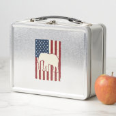 Lunch Box Drapeau d'éléphant patriotique Conception vectorie (En situation)