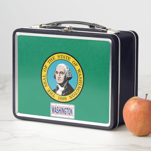 Lunch Box Drapeau d'État américain - Washington (En situation)