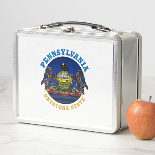 LUNCH BOX DRAPEAU D'ÉTAT DE PENNSYLVANIA KEYSTONE (En situation)