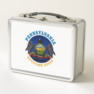 LUNCH BOX DRAPEAU D'ÉTAT DE PENNSYLVANIA KEYSTONE