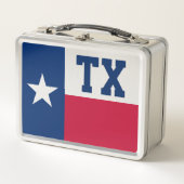 Lunch Box Drapeau d'état Texas personnalisé monogramme métal (Devant)