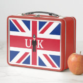 Lunch Box Drapeau du Royaume-Uni avec policier et graphique (En situation)