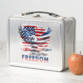 Lunch Box Drapeau et aigle des Etats-Unis.Liberté. (En situation)