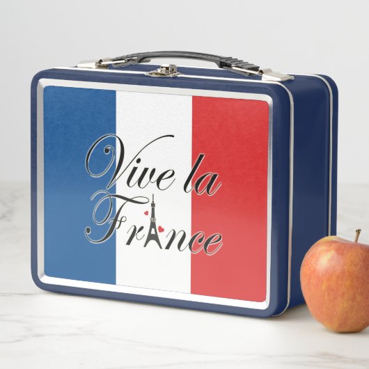 Lunch Box Drapeau français Vive la France (En situation)