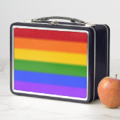 Lunch Box Drapeau Gay pride arc-en-ciel plat (En situation)