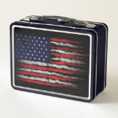 Lunch Box Drapeau Grunge U.S.A (Dos)